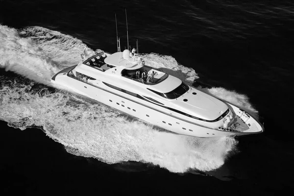 Italy Fiumicino Rome September 2005 People Maiora Luxury Yacht Aerial — Stock Photo, Image