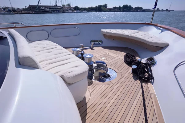 Italy Fiumicino Rome September 2005 Maiora Luxury Yacht View Bow — Stock Photo, Image