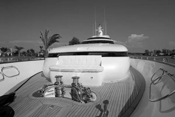 Italy Fiumicino Rome September 2005 Maiora Luxury Yacht View Bow — Stock Photo, Image