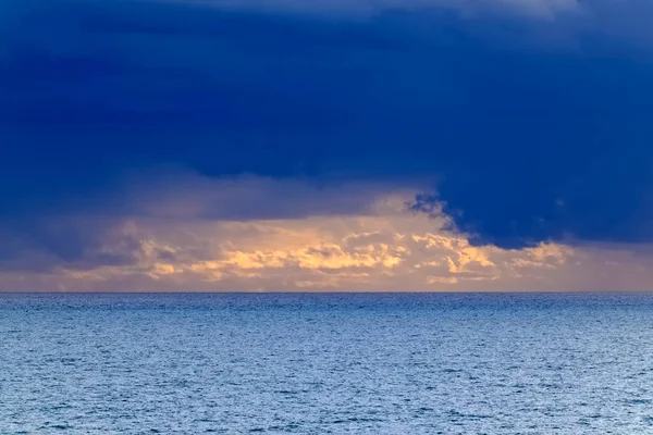 Italia Sicilia Mar Mediterraneo Nuvole Tempestose Sul Canale Sicilia Inverno — Foto Stock