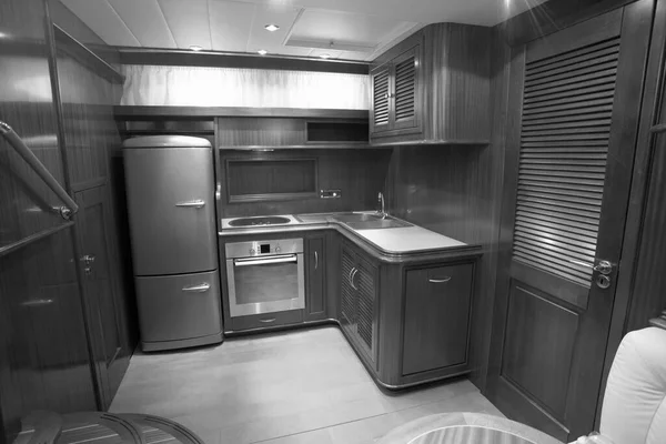 Italien Toscana Viareggio Juli 2005 Abati Yachts Portland Lyxyacht Dinette — Stockfoto