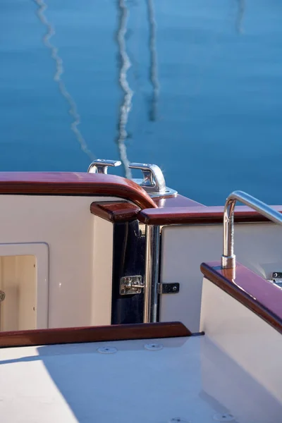 Talya Tuscany Viareggio Abati Yachts Portland Lüks Yat Limanda Kıç — Stok fotoğraf
