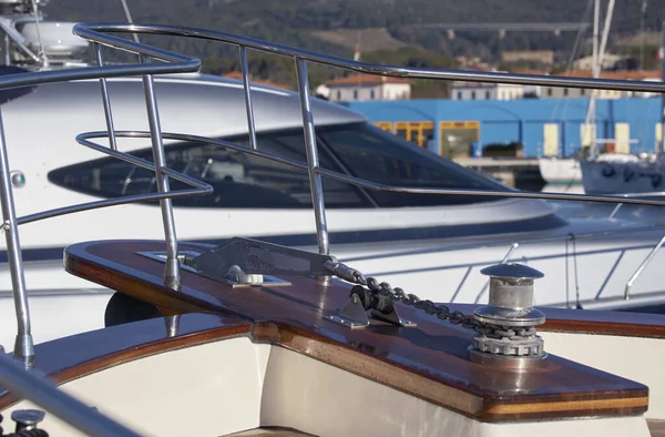 Itálie Toskánsko Viareggio Abati Yachts Portland Luxusní Jachta Přístavu Pohled — Stock fotografie