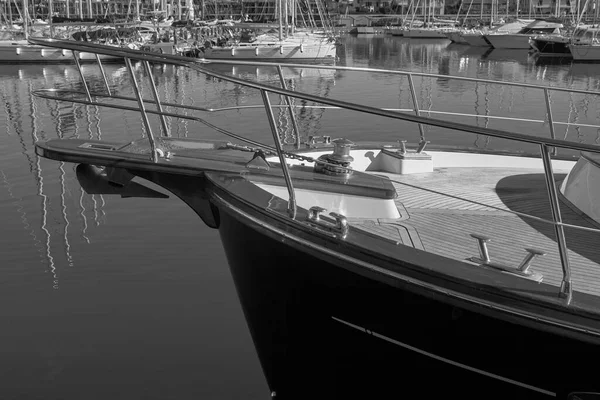 Itálie Toskánsko Viareggio Abati Yachts Portland Luxusní Jachta Přístavu Pohled — Stock fotografie