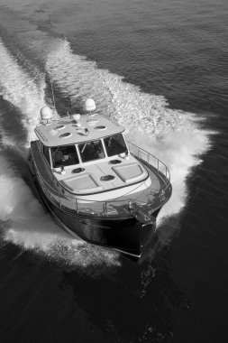 İtalya, Toskana, Viareggio; 12 Ocak 2006, ABATI YACHTS PORTLAND 55 Istakoz Lüks yat, hava manzaralı