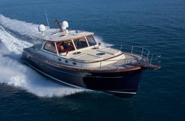 İtalya, Toskana, Viareggio; 12 Ocak 2006, ABATI YACHTS PORTLAND 55 Istakoz Lüks yat, hava manzaralı