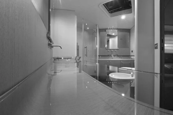 France Cannes September 2005 Cnm Continental Luxury Yacht Master Bathroom — Stock Photo, Image