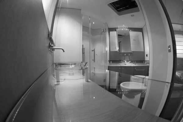 France Cannes September 2005 Cnm Continental Luxury Yacht Master Bathroom — Stock Photo, Image