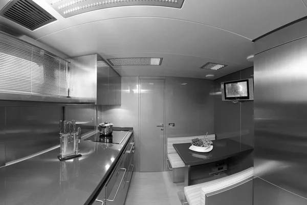 France Cannes September 2005 Cnm Continental Luxury Yacht Kitchen Area — Stock Photo, Image