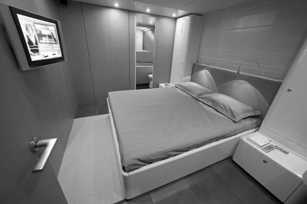 France Cannes September 2005 Cnm Continental Luxury Yacht Guests Bedroom — Stock Photo, Image