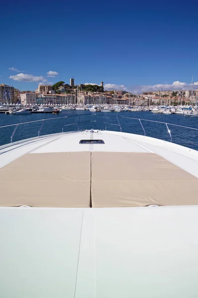 França Cannes Cnm Continental Iate Luxo Porto Vista Proa — Fotografia de Stock