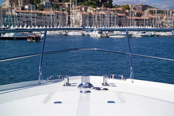 France Cannes Cnm Continental Yacht Luxe Dans Port Vue Proue — Photo