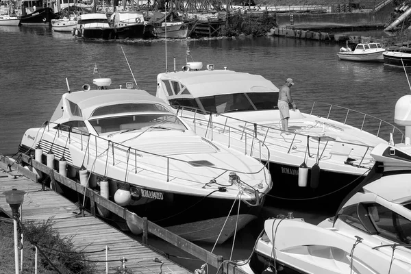 Italy Fiumicino Рим Червня 2006 Alfamarine Boatyard Люди Працюють Над — стокове фото