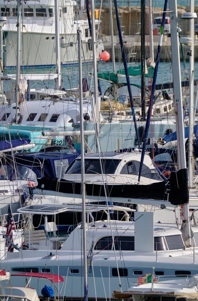 Italien Sizilien Mittelmeer Marina Ragusa Provinz Ragusa Januar 2021 Luxusyachten — Stockfoto