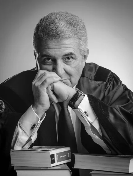 Italie Avocat Âge Moyen Portrait Studio — Photo