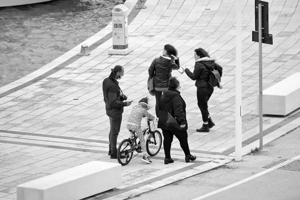 Italie Sicile Méditerranée Marina Ragusa Province Raguse Février 2021 Personnes — Photo