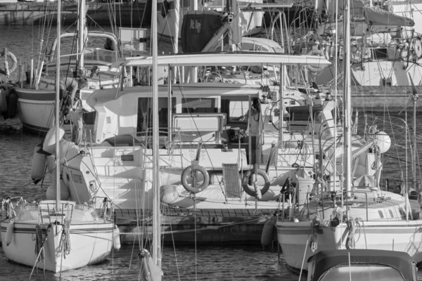 Talya Sicilya Akdeniz Marina Ragusa Ragusa Eyaleti Nisan 2021 Limandaki — Stok fotoğraf