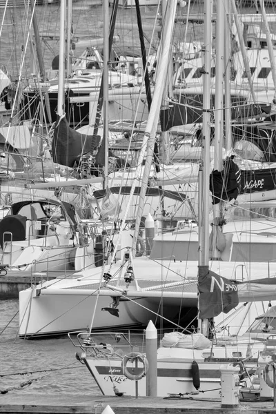 Italien Sizilien Mittelmeer Marina Ragusa Provinz Ragusa April 2021 Luxusyachten — Stockfoto