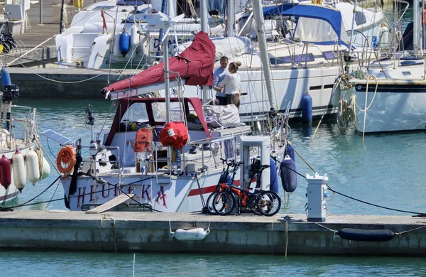 Talya Sicilya Akdeniz Marina Ragusa Ragusa Ili Nisan 2021 Limandaki — Stok fotoğraf