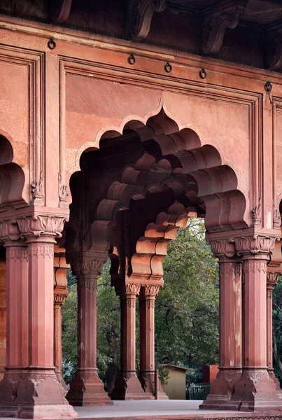 India Delhi Het Rode Fort Diwan Aan Oevers Van Rivier — Stockfoto