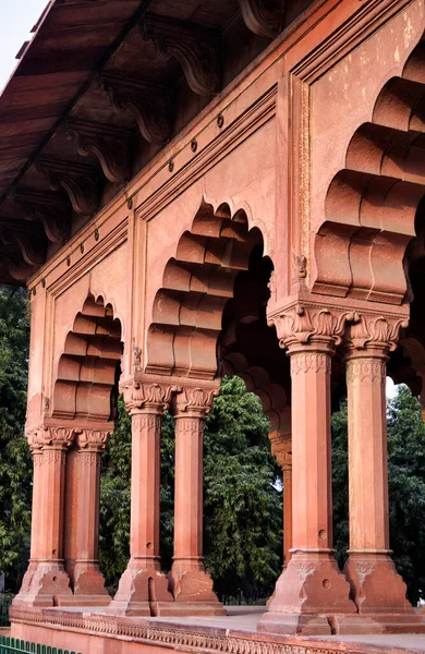 Índia Delhi Forte Vermelho Diwan Nas Margens Rio Yamuna Forte — Fotografia de Stock