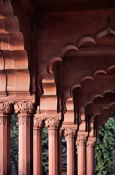 India Delhi Het Rode Fort Diwan Aan Oevers Van Rivier — Stockfoto