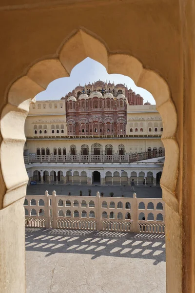 Indien Rajasthan Jaipur Vindarnas Palats Hawa Mahal Byggd 1799 Maharaja — Stockfoto