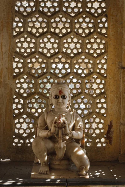 Индия Раджастан Джайпур Старая Индуистская Религиозная Статуя Улице Альтаир — стоковое фото