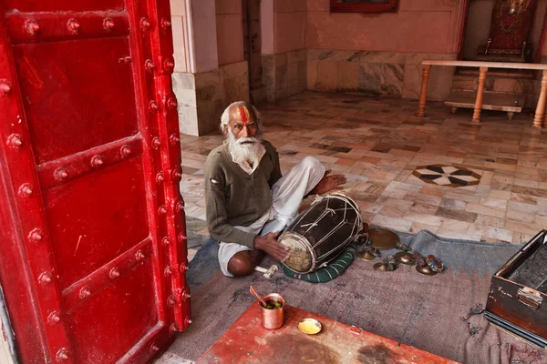 Inde Rajasthan Jaipur Janvier 2007 Temple Soleil Surya Mandir Sadhu — Photo