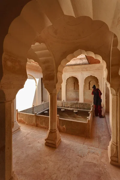 Índia Rajastão Jaipur Forte Amber Vista Palácio Forte Amber — Fotografia de Stock