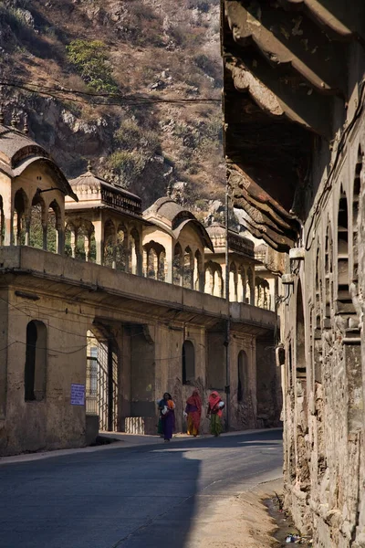 Indien Rajasthan Jaipur Indianska Kvinnor Nära Amber Fort — Stockfoto