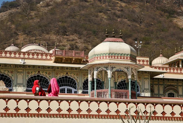 Indie Rajasthan Jaipur Indické Ženy Sisodia Rani Bagh Palace Postavený — Stock fotografie