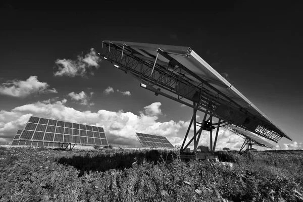 Itálie Sicílie Marina Ragusa Venkov Solární Panely — Stock fotografie