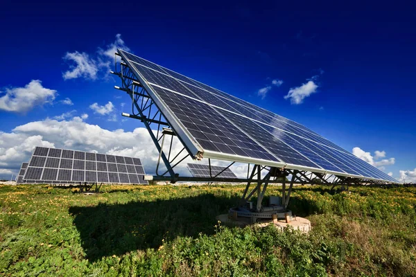 Italia Sicilia Marina Ragusa Campo Paneles Solares — Foto de Stock