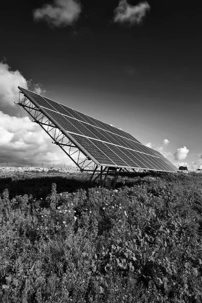 Italie Sicile Marina Ragusa Campagne Panneaux Solaires — Photo