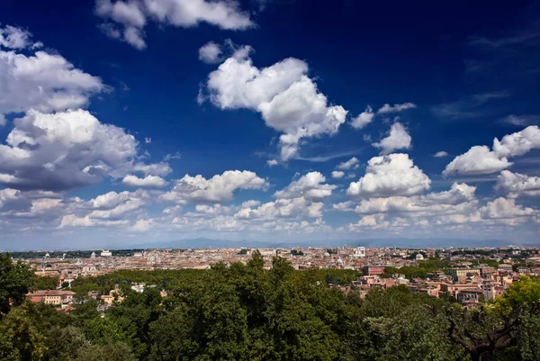 Itálie Lazio Řím Panoramatický Výhled Město Gianicolské Hory — Stock fotografie