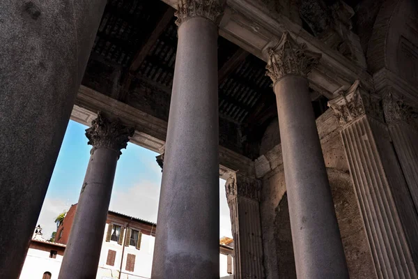 Italy Lazio Rome Columns Pantheon Cadhedral Pantheon Square — Stock Photo, Image