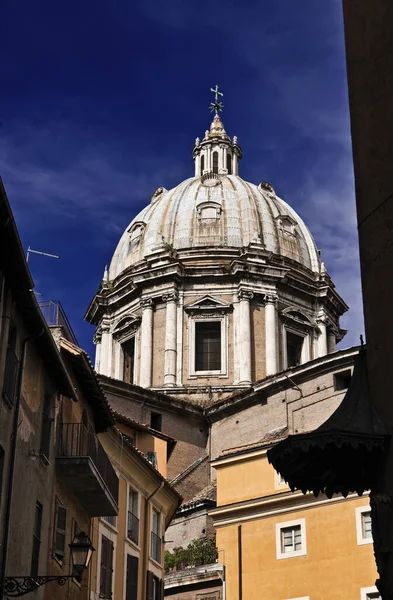 Italy Lazio Rome Old Buildings Church Dome Campo Dei Fiori — Stock Photo, Image