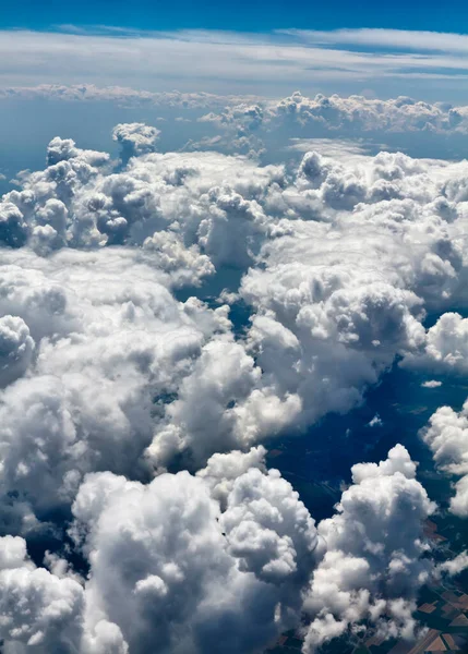 Italia Ckouds Vistos Desde Ventana Avión — Foto de Stock