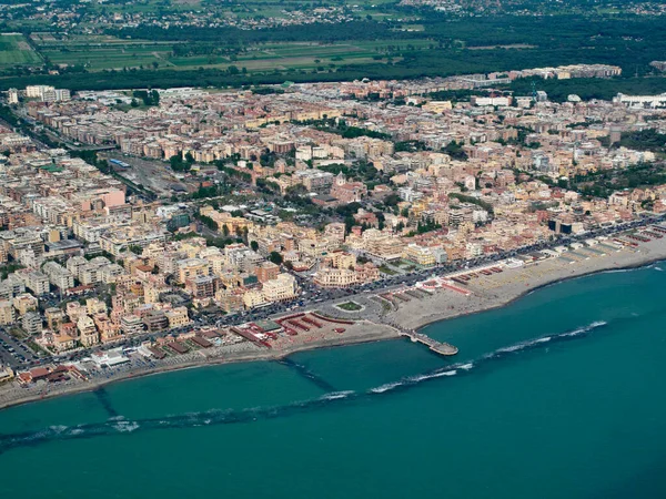 Italy Lazio Ostia Rome Tirrenian Coastline Aerial View — Stock Photo, Image