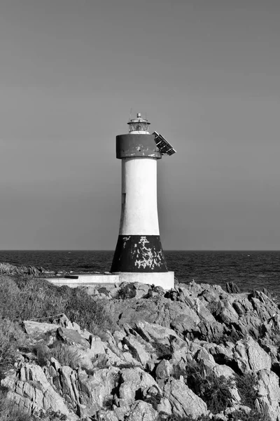 Itália Sardenha Arquipélago Maddalena Farol — Fotografia de Stock