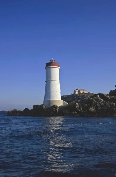 Itália Sardenha Arquipélago Maddalena Farol — Fotografia de Stock