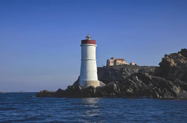 Italia Cerdeña Archipiélago Maddalena Faro — Foto de Stock