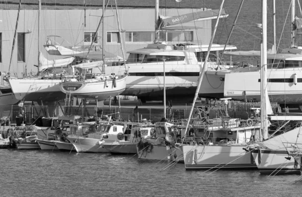 Itália Sicília Marina Ragusa Província Ragusa Abril 2021 Barcos Pesca — Fotografia de Stock