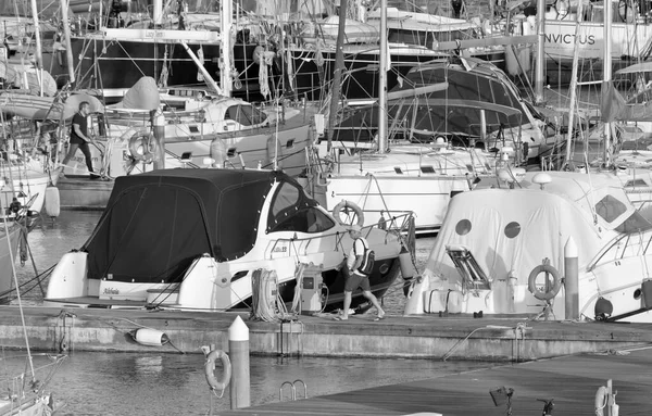 Italien Sizilien Mittelmeer Marina Ragusa Provinz Ragusa April 2021 Menschen — Stockfoto