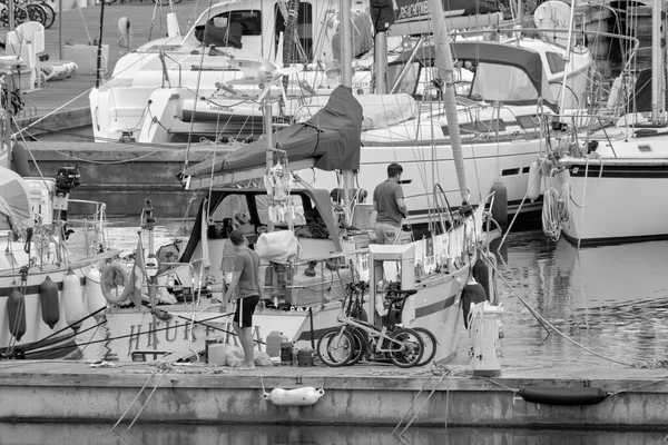Italien Sizilien Mittelmeer Marina Ragusa Provinz Ragusa Mai 2021 Menschen — Stockfoto