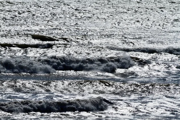 Italien Sizilien Mittelmeer Raue Wellen — Stockfoto