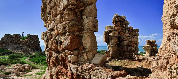 Italy Sicily Puntabraccetto Mediterranean Sea Sicilian Southern East Coastline Old — Stock Photo, Image