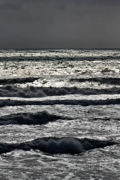 Italy Sicily Mediterranean Sea Rough Sea Sicily Channel Winter — Stock Photo, Image