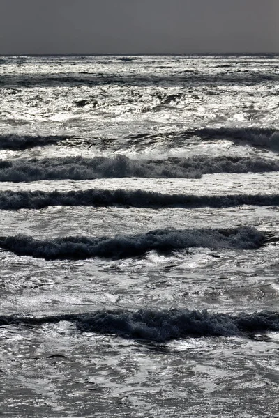 Italië Sicilië Middellandse Zee Ruwe Zee Het Kanaal Van Sicilië — Stockfoto